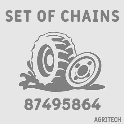 87495864 - Комплект цепей транспортера наклонной камеры, NEW HOLLAND